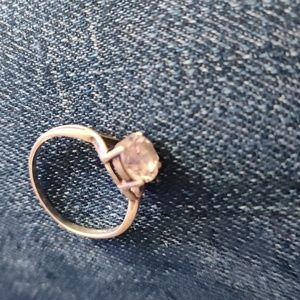 A silver cubic zircon